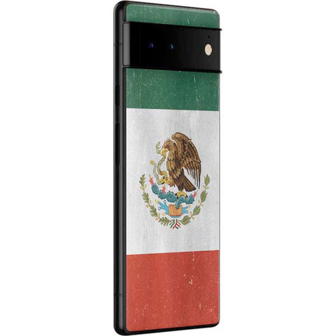Mexico Flag Distressed Google Pixel 6 Skin